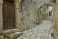 Architecture cobblestone street bale croatia
